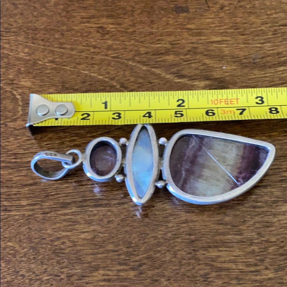 Sterling Silver Amethyst And Moon Stone Pendant View 5